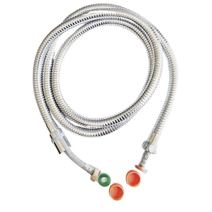 DS-100B Blisterli Çelik Örgülü Çift Kenetli 304 Kalite Duş Spirali